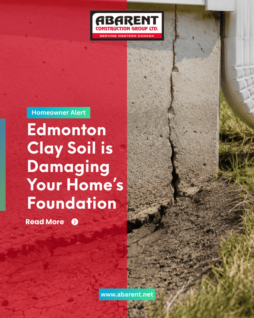 Edmonton clay soil foundation problems causing Foundation wall cracks