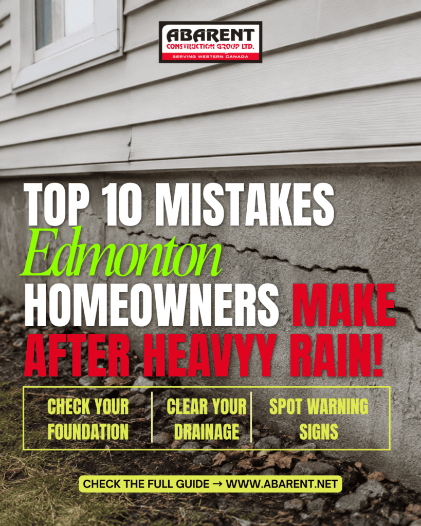 Basement Water Problems Edmonton after heavy rain