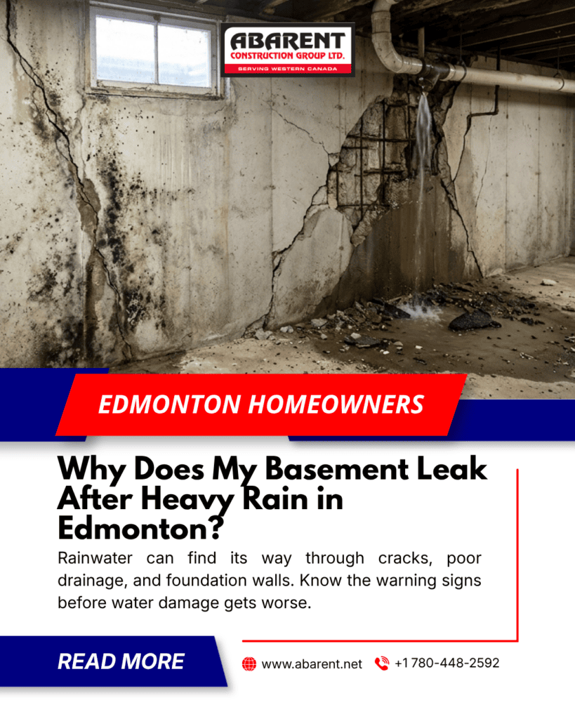 Basement Leaks Heavy Rain Edmonton: 8 Common Causes