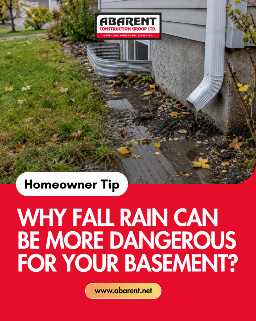 Fall rain basement problems Edmonton homeowners