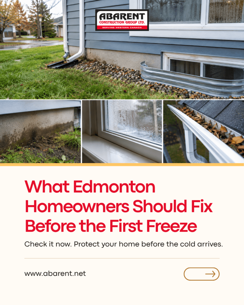 What Edmonton Homeowners Should Fix Before the First Freeze